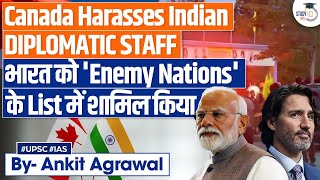 India Accuses Canada Of Harassing Its Diplomats  India now an enemy country  IR [upl. by Nataline981]