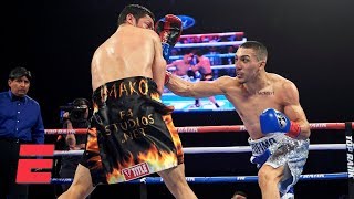 Teofimo Lopez knocks out Diego Magdaleno goes wild with celebration  Top Rank Boxing Highlights [upl. by Sirahc]