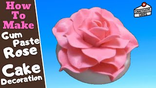 Gum Paste Rose Cake Tutorial  How to Make Fondant Flower Cake Decorating Video by Caketastic Cakes [upl. by Runkle]