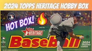 Hot Box 2024 Topps Heritage Hobby Box  Going Back to 1975 Design [upl. by Murvyn]