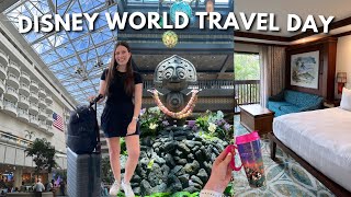 DISNEY WORLD TRAVEL DAY VLOG 🏰✨ travel to Orlando Polynesian Resort checkin room tour amp more [upl. by Nedgo138]