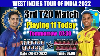 India Vs West Indies 3rd T20 Match 2022  Ind Vs Wi 1st 3rd Playing 11 India Vs West Indies 11 [upl. by Leipzig]