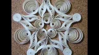 Quilled Christmas decoration n°3 step by step [upl. by Gnav768]