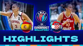 Spain v Croatia  Full Game Highlights  FIBA EuroBasketWomen 2025 Qualifiers [upl. by Meta]