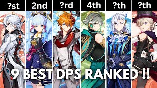 TOP 9 BEST C0 DPS RANKED  SS Tier DPS in  Genshin Impact [upl. by Hanzelin]