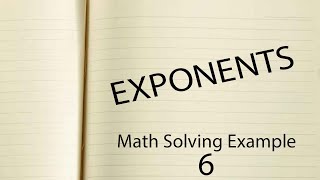 Exponents Example 5  Class 8th  Cbse  Icse Maths problem solving example [upl. by Lindholm]