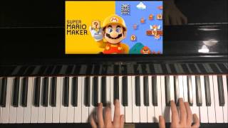 How To Play  Super Mario Maker  Title Screen Theme Song Piano Tutorial [upl. by Navonod]