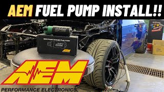 AEM FUEL PUMP INSTALL 0814 SUBARU WRXSTI [upl. by Hayden]