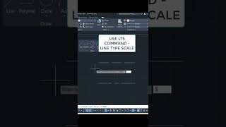 Line Type Scale Command in AutoCAD  LTS Command in AutoCAD shorts [upl. by Yarg]