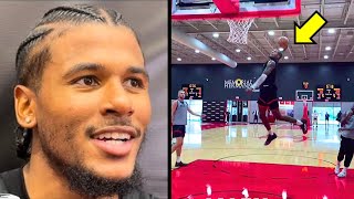 Jalen Green INSANE Dunk at rockets workout🔥 [upl. by Garnes]