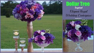 Dollar Tree Inspired Tall Elegant Wedding Centerpiece  Dollar Tree Centerpiece  DIY Tutorial [upl. by Giuseppe]