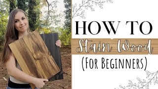 Staining Wood for Beginner Crafters and Woodworkers Minwax Stain on Pine Wood [upl. by Humphrey587]