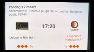 Leidsche Rijn HA1  Feyenoord Handbal HA1 [upl. by Yenhoj]