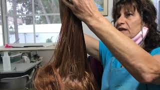 Layering Long Hair with a Razor  Womens Hairstyle DIY Tutorial [upl. by Nnaarat]