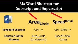 How to add Subscript and Superscript in Ms Word in Three Different Ways [upl. by Kaile]