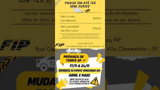 VENCIMENTO ALVARÁ ABRIL E MAIO ATUALIZAÇÃO TAXIMETRO DE 17 a 24 NOVEMBRO elviotaxi fip sptaxi [upl. by Dunc524]