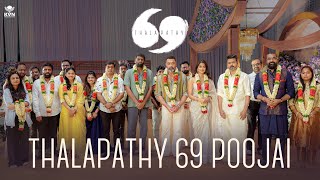 Thalapathy 69 Poojai  Thalapathy Vijay  H Vinoth  Pooja Hegde  KVN Productions [upl. by Euqinommod]