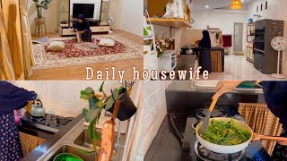 Rutinitas pagi Hari ibu rumah tangga di rumah minimalis  masak sat set dan antar anak sekolah [upl. by Alekin]