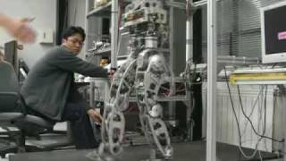 Stretched Leg Walking  HUBO  Humanoid Robot [upl. by Bordie]