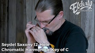 Seydel Saxony 12Hole Chromatic Harmonica Key of C  Elderly Instruments [upl. by Yekcim586]