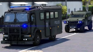 GTA 5 NOUVEAU CAMION BLINDÉ POUR LE RAID  LSPDFR 829 [upl. by Constant]