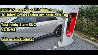 Tesla Supercharger 10 Jahre Gratis Laden Hyundai Ioniq 5 Test am SUC V2ampV3 Updated Leider Nein [upl. by Leonidas]