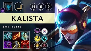 Kalista ADC vs Ezreal Legendary  KR Master Patch 1419 [upl. by Lahcar]