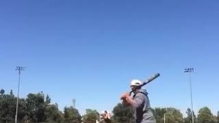 Amazing scare prank  Baseball ball hits camera [upl. by Gerick]