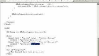 Using Two XMLHttpRequest objects  Ajax tutorial  31 [upl. by Enisaj]