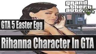 GTA 5 Easter Egg Rihanna Character Model In Strip Club Vanilla Unicorn [upl. by Nonez]