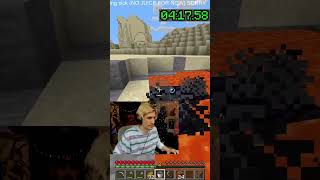 xQc Minecraft Speedrun World Record minecraft speedrun fyp [upl. by Winter]