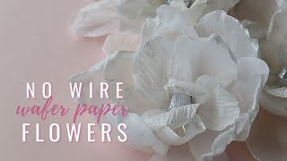 How to make no wire Wafer Paper Flowers  Florea Cakes [upl. by Trellas187]