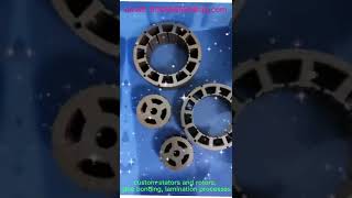 High Quality Custom Glue Stacked Wire Cut Stator for EV Motor Lamination [upl. by Gamber]