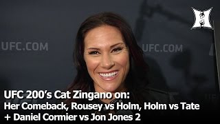 UFC 200’s Cat Zingano On Her Comeback Rousey vs Holm Holm vs Tate  Cormier vs Jones 2 [upl. by Lyndes]