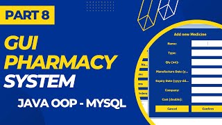 GUI for Pharmacy Management System using Java Part 2 [upl. by Yhtur]