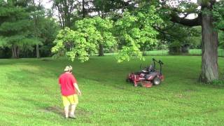 August Church Mowing Action 2016  Wet Grass Edition [upl. by Katzen591]