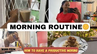 MY MORNING ROUTINE 🌞 HOW TO HAVE A PRODUCTIVE MORNING ROUTINE  Tharu Vlogs [upl. by Anafetse]