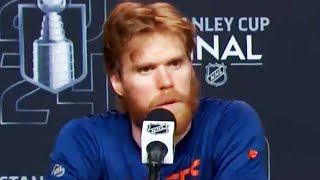 Connor McDavid Post Game Interview quotWe gotta go to Florida and do a job amp drag them back to Albertaquot [upl. by Aihcila]