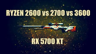 Ryzen 2600 vs Ryzen 2700 vs Ryzen 3600  RX 5700 XT [upl. by Cherice]