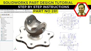 SolidWorks Advanced Part Design Tutorial  Mastering Complex Features  Part No 281 [upl. by Eidob]