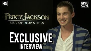 Logan Lerman  Percy Jackson Sea of Monsters Exclusive Interview [upl. by Llennoc]