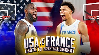 USA vs FRANCE 2024 EPIC Mens Basketball Gold Medal Showdown🏀Unbelievable Finish🔥 [upl. by Adina]