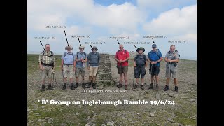 Sefton Road Ramblers on Ingleborough Ramble 26 6 24 movie [upl. by Landel]