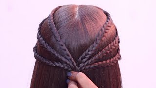 new elegant hairstyles  easy hairstyles for long hair  Hair Styler [upl. by Eirtemed]