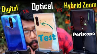 Periscope Lens vs Optical vs Digital vs Hybrid ZOOM  Explain amp TEST [upl. by Tanya]