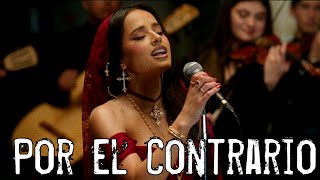 Becky G  POR EL CONTRARIO with Leonardo Aguilar amp Angela Aguilar Letra amp Music Video [upl. by Vashtee]