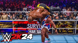 Big E Vs Bobby Lashley Survivor War Games Match WWE 2K24 [upl. by Enomaj]