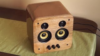 Making a DIY speaker out of wood and old PC speakers [upl. by Brandes887]