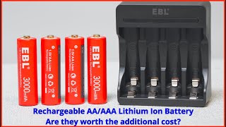 Are rechargeable AA amp AAA lithium Ion batteries worth the cost [upl. by Johnny]