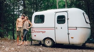 We Live in the FOREST  13ft Scamp Trailer [upl. by Okiruy144]